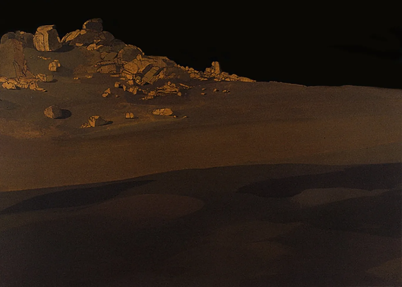 Pejzaż górski w brązach III 1995, olej 85 x 120 cm