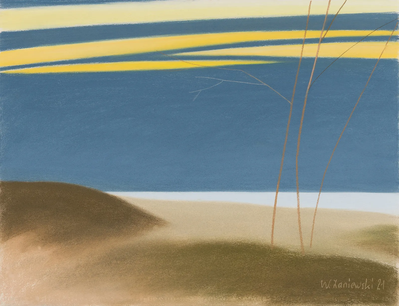 Pastel – z cyklu Wydmy 2021, 49 x 64 cm