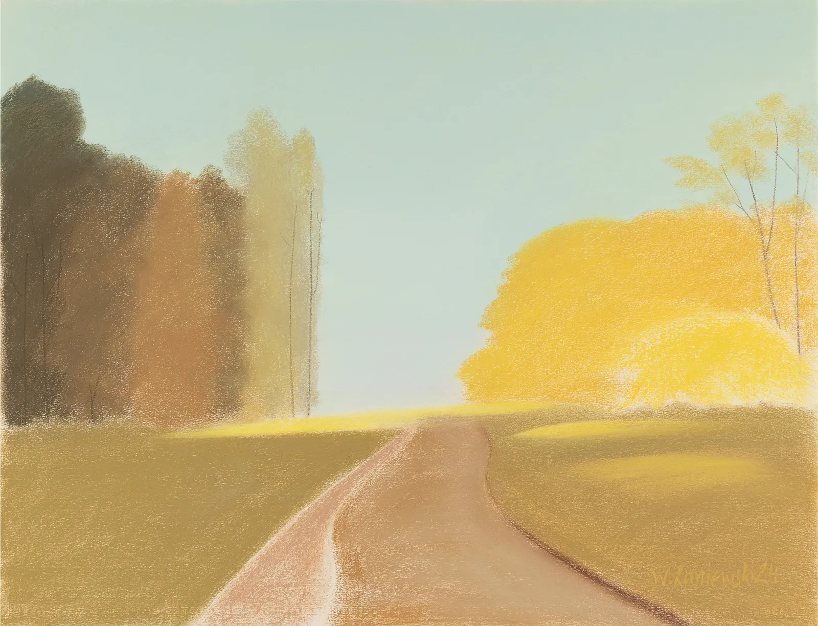 Pastel – z cyklu Łąki 2024, 50 x 65 cm