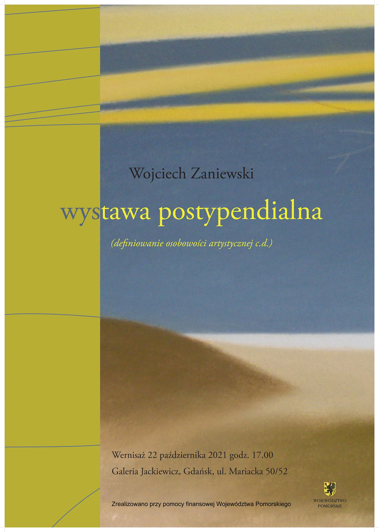 Plakat do wystawy postypendialnej 2021, proj. Sofia Jackiewicz