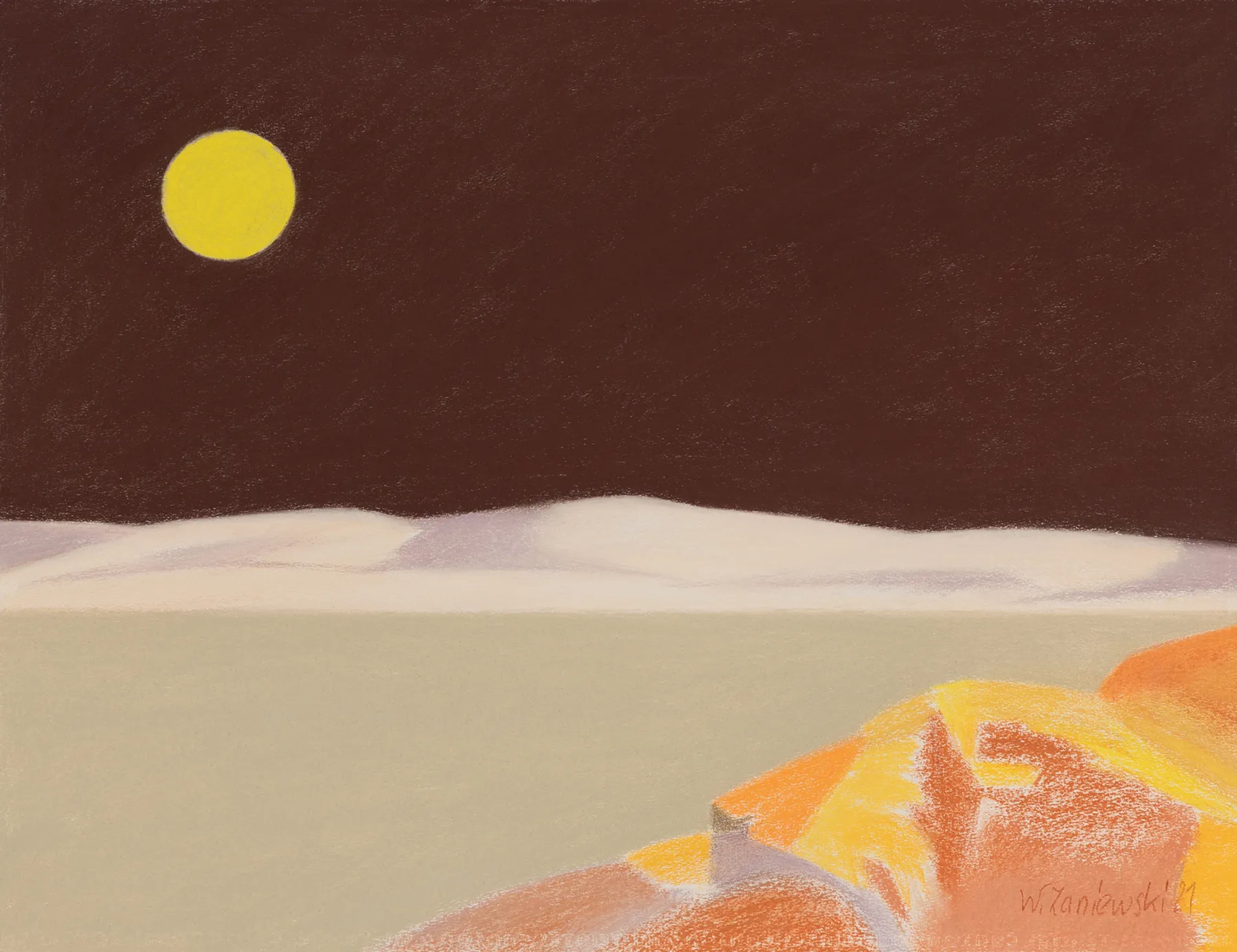 Pastel – z cyklu Wydmy 2021, 49 x 64 cm