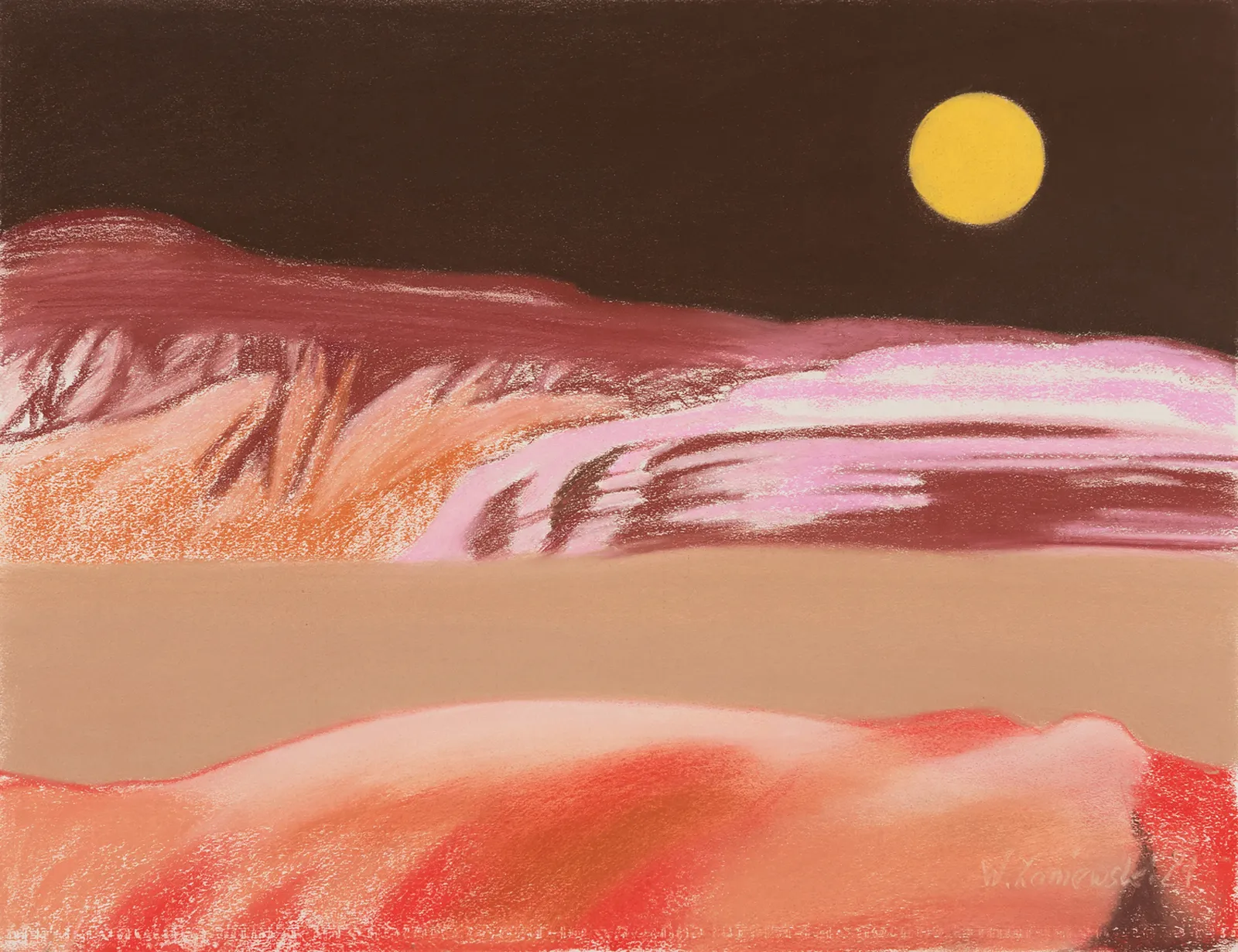 Pastel – z cyklu Wydmy 2021, 49 x 64 cm