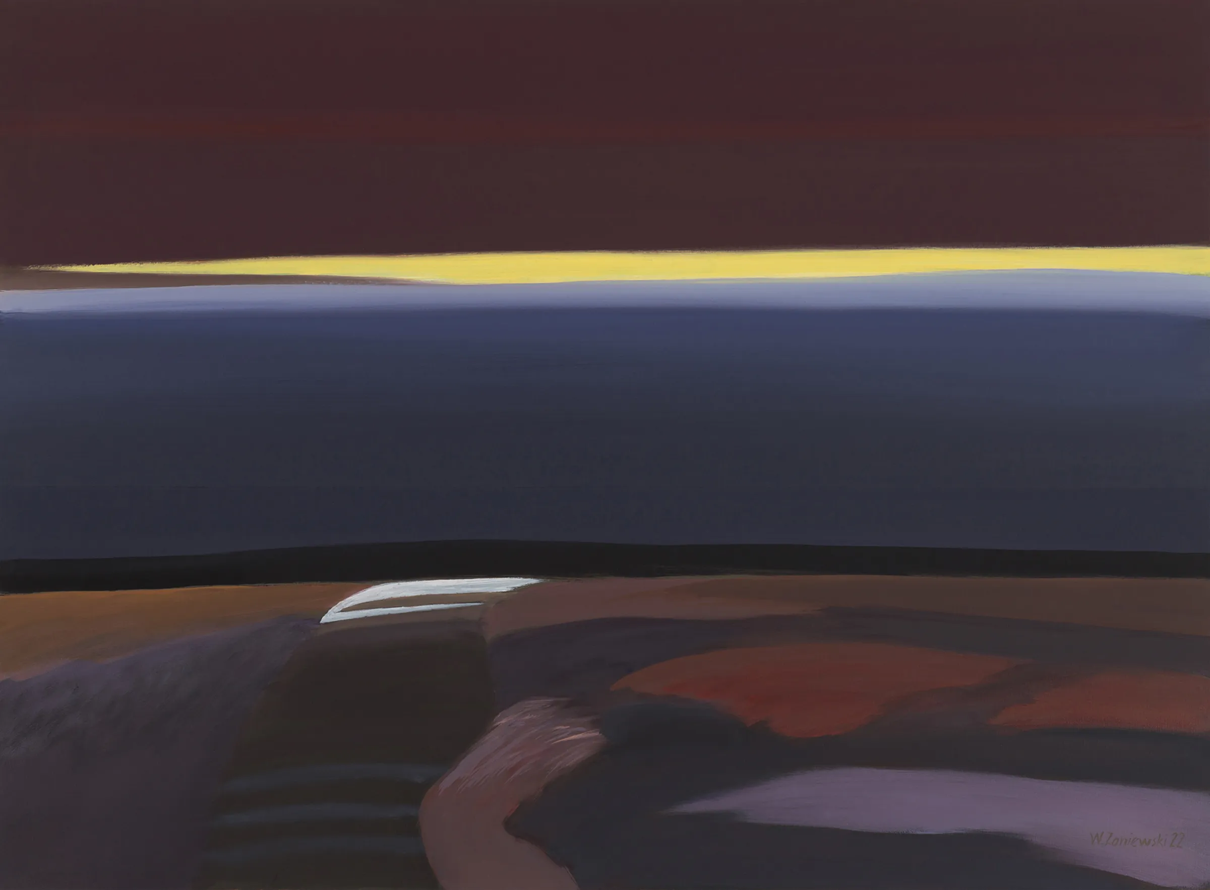 Z cyklu Wydmy 2022, olej 78 x 106 cm