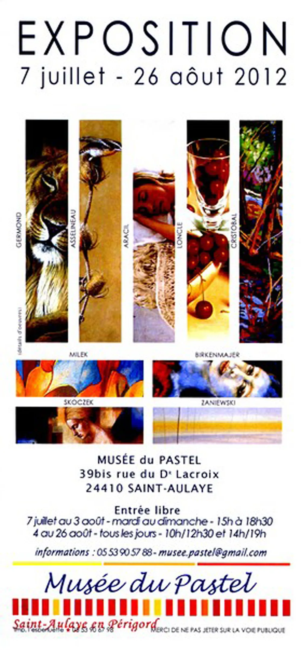 Pastels – Salon International – Saint-Aulaye   (Musee du Pastel), France 2012