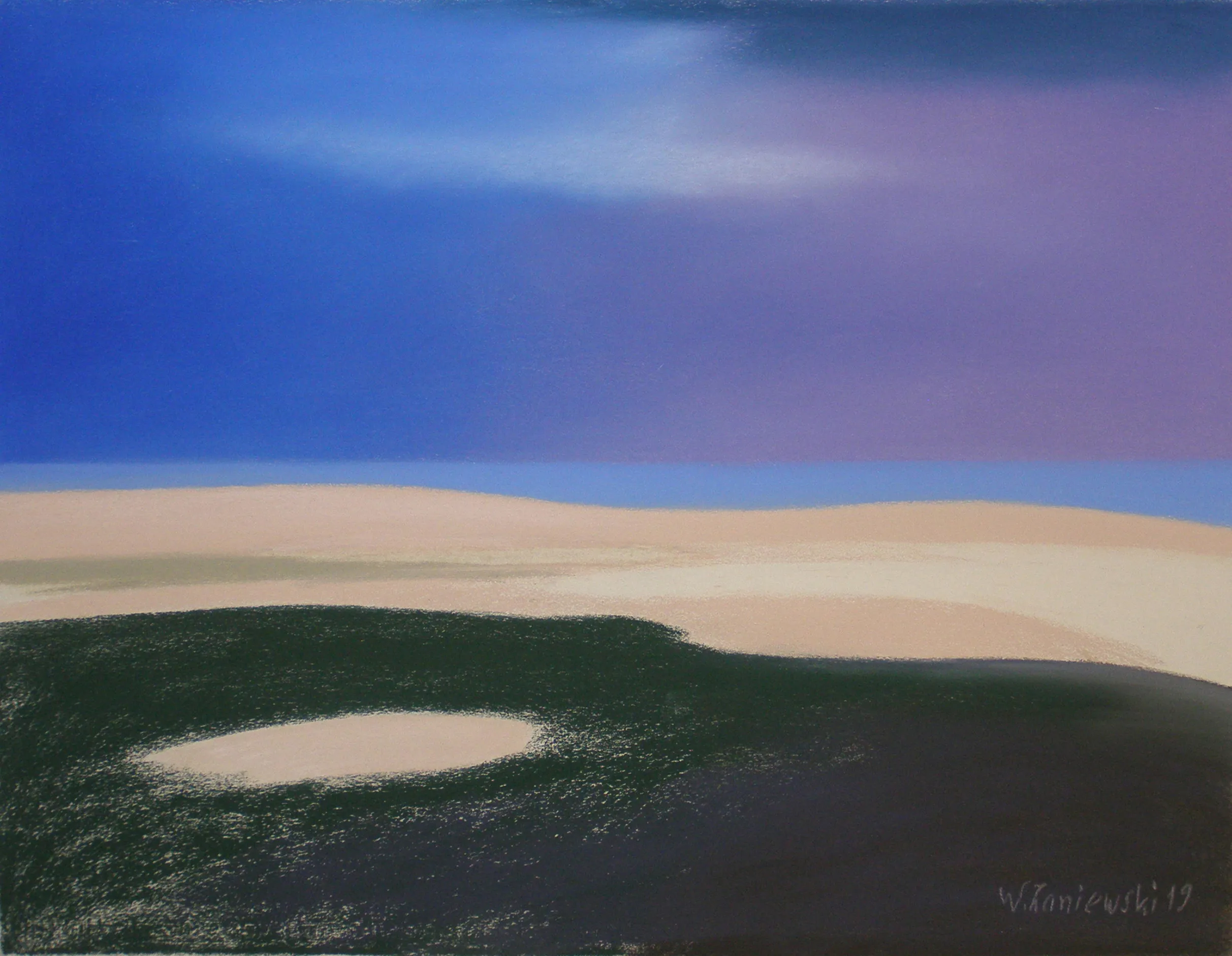 Pastel – z cyklu Wydmy 2019, 49 x 64 cm
